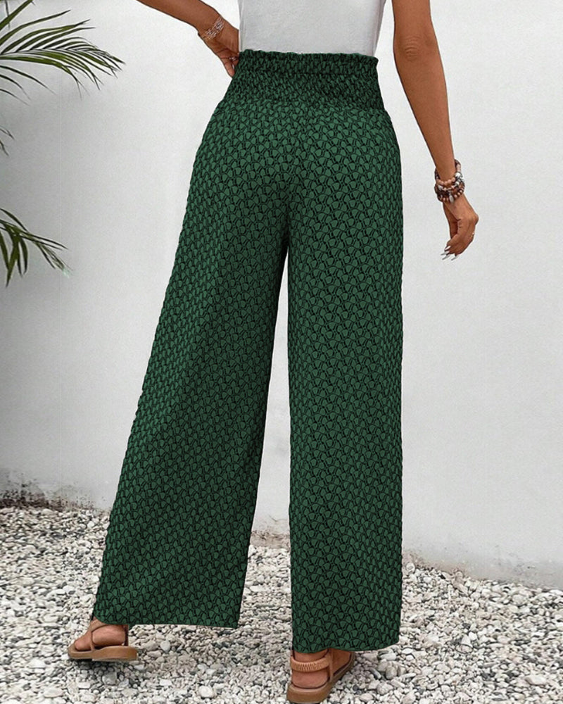 Lizzy | Pantalon à jambes larges avec impression géométrique