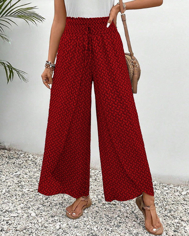 Lizzy | Pantalon à jambes larges avec impression géométrique