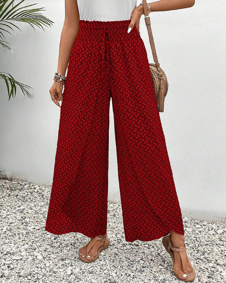 Lizzy | Pantalon à jambes larges avec impression géométrique