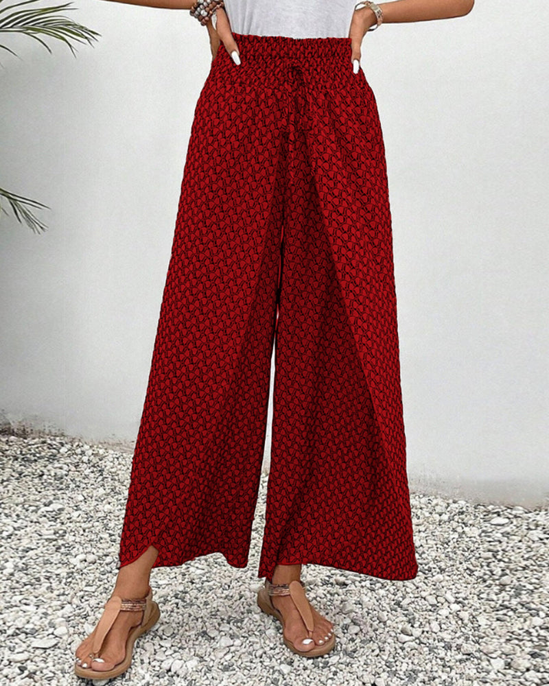 Lizzy | Pantalon à jambes larges avec impression géométrique