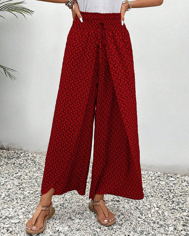 Lizzy | Pantalon à jambes larges avec impression géométrique