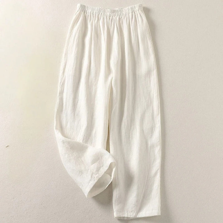 Amalia — Pantalon fluide en coton et lin