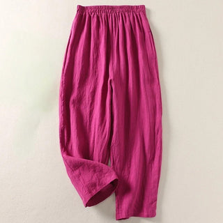 Amalia — Pantalon fluide en coton et lin