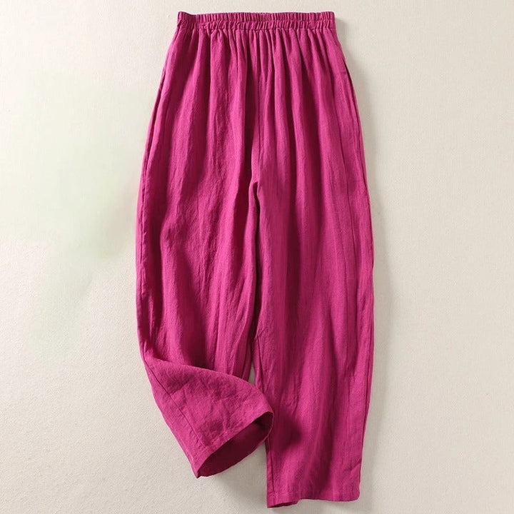 Amalia — Pantalon fluide en coton et lin