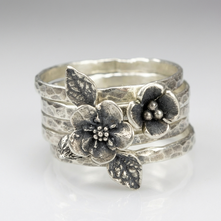 Bague Florale de Jardin Vintage