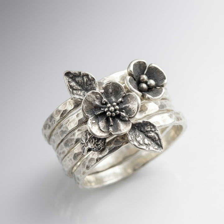 Bague Florale de Jardin Vintage