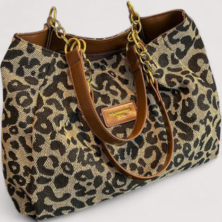 Lévrier – Sac de courses en toile léopard