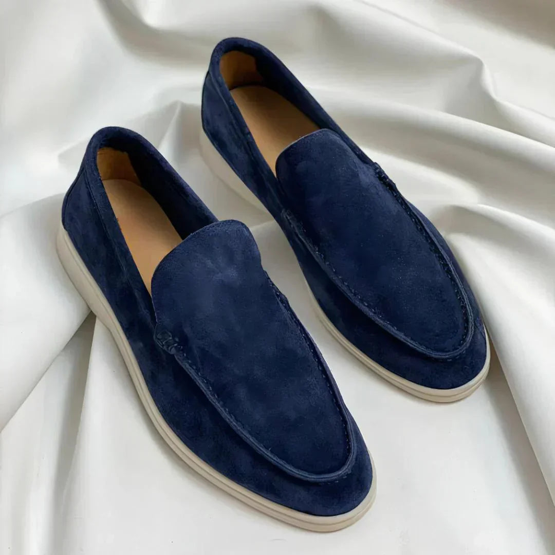Élégants mocassins en daim