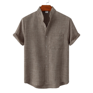 Marius | Chemise à Col Mao
