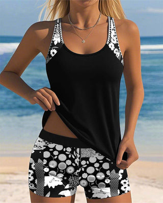 TRIANA | Ensemble de Tankini Florales avec Shorts