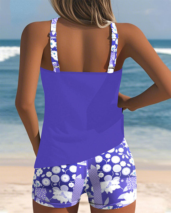 TRIANA | Ensemble de Tankini Florales avec Shorts