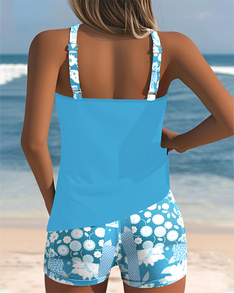 TRIANA | Ensemble de Tankini Florales avec Shorts
