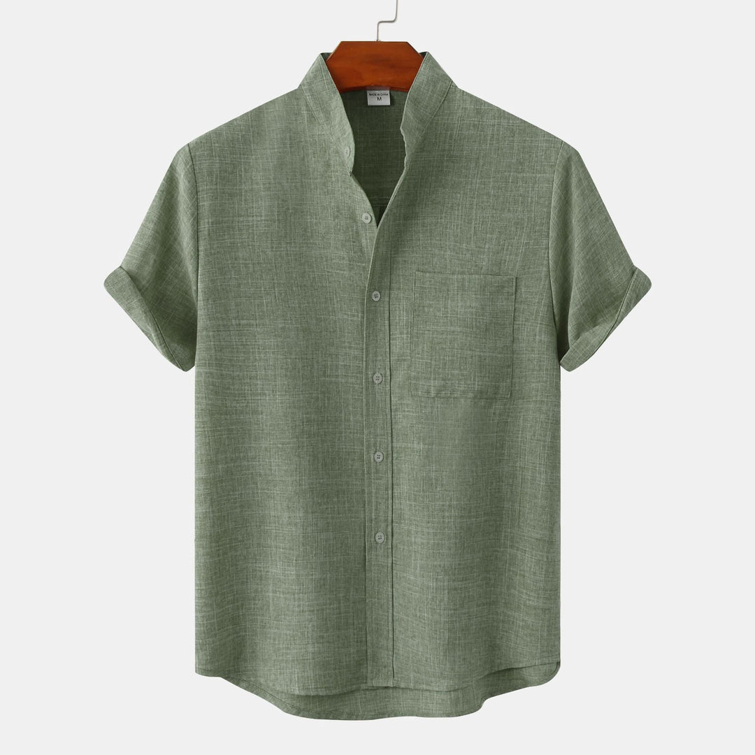 Marius | Chemise à Col Mao