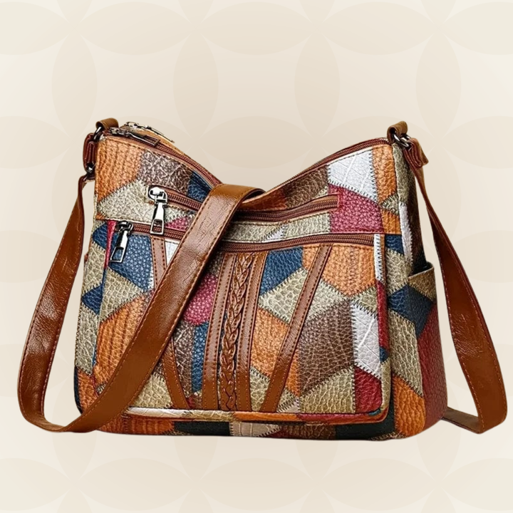 Jacqueline - Sac à main en cuir mosaïque