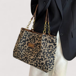 Lévrier – Sac de courses en toile léopard