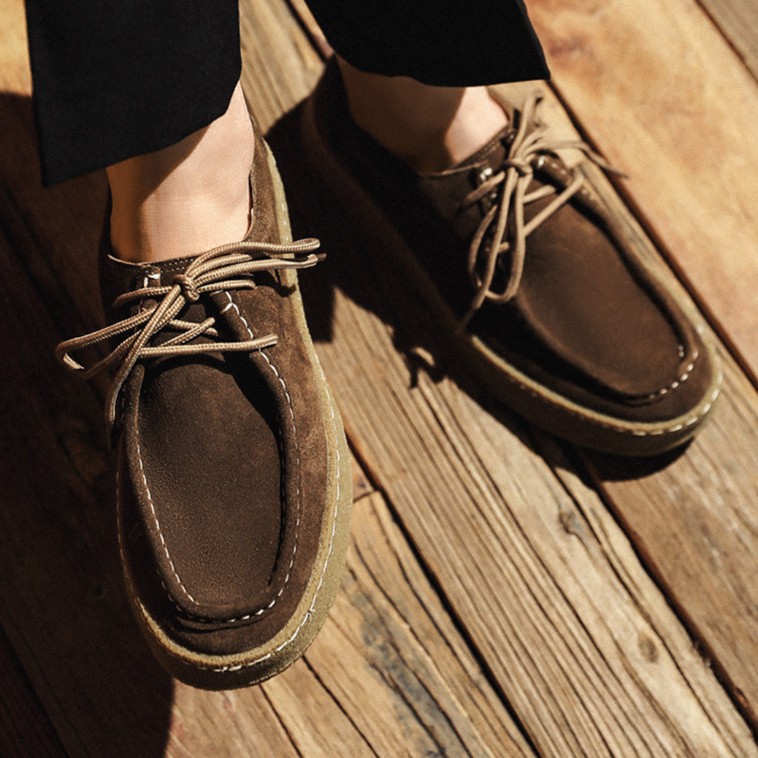 Élégantes chaussures de ville en daim premium