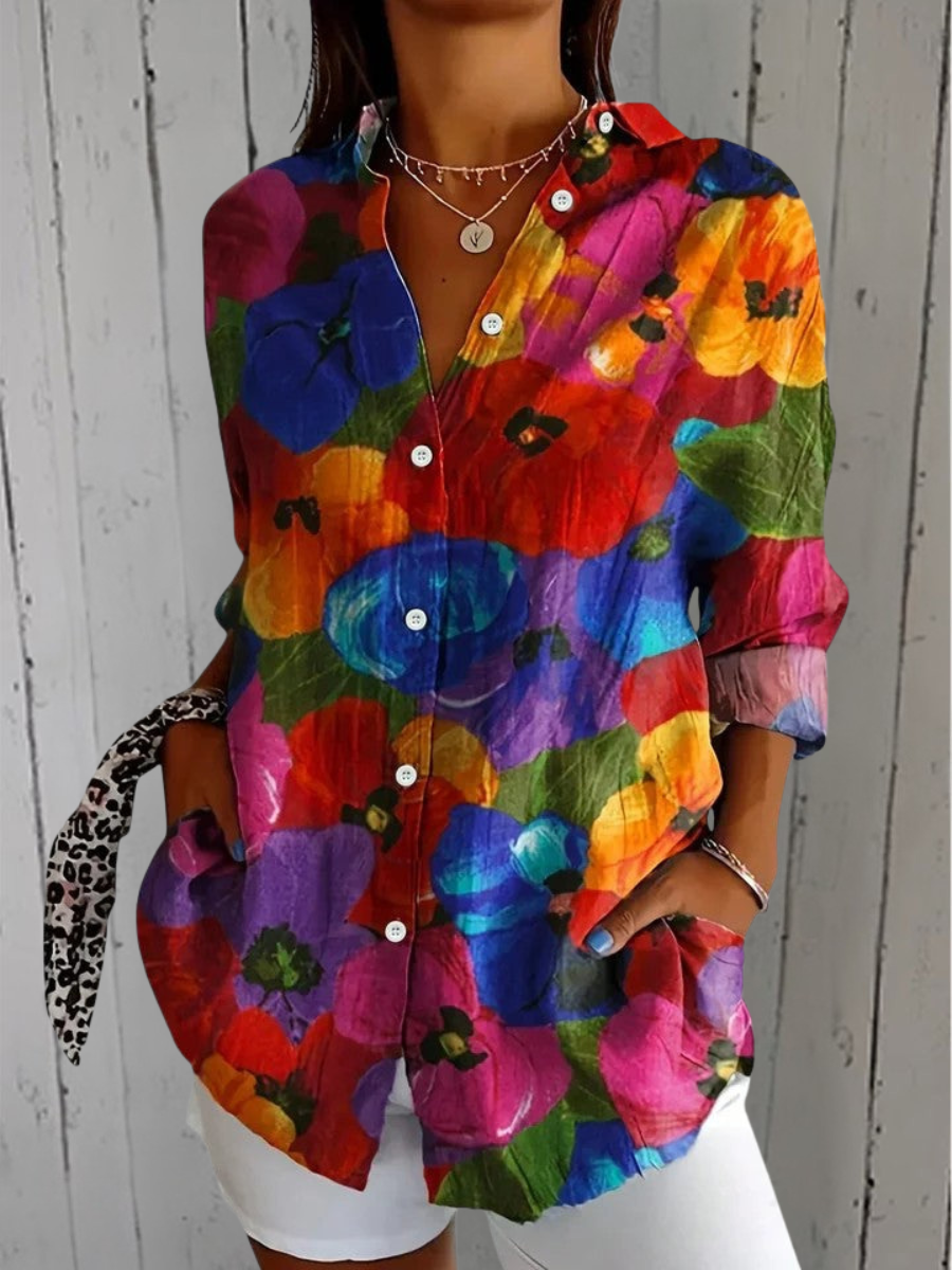 Anica | Blouse Artistique Vivace avec Boutons