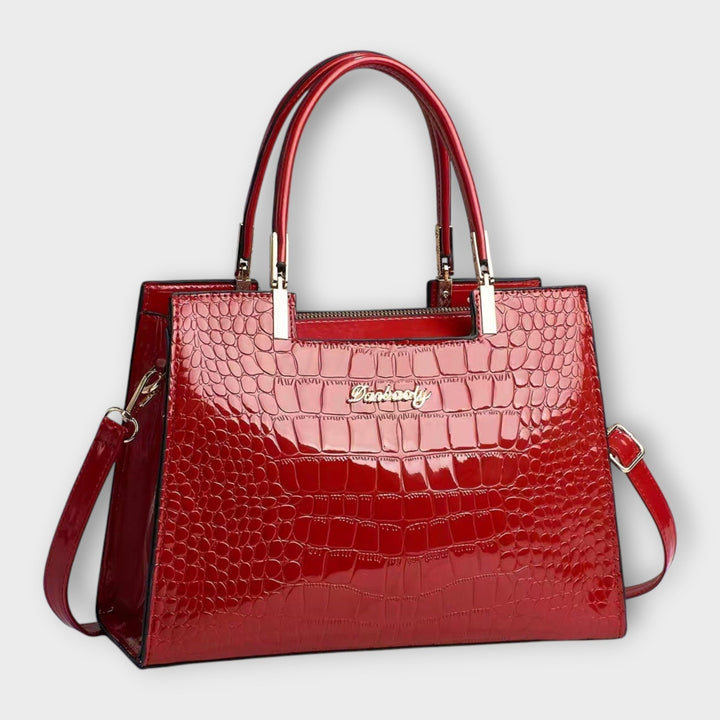 Maison Verdelle - Sac à main avec motif crocodile brillant