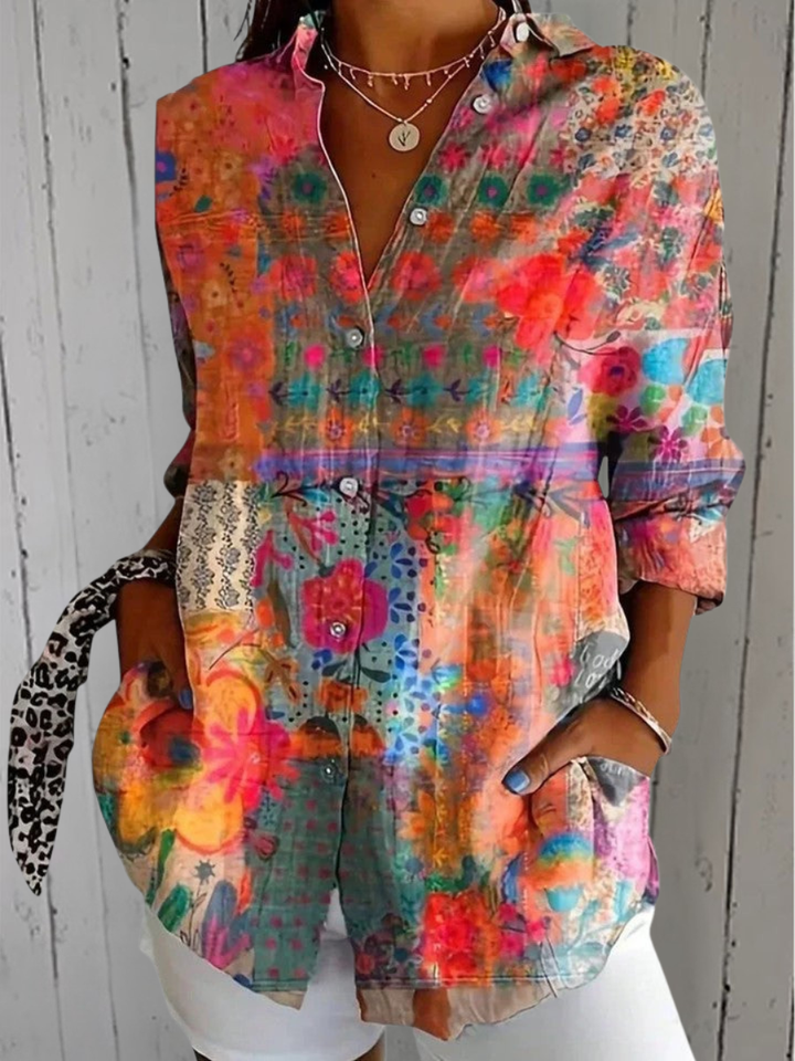Anica | Blouse Artistique Vivace avec Boutons