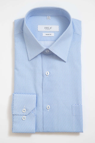 Chemise bleu clair à motifs