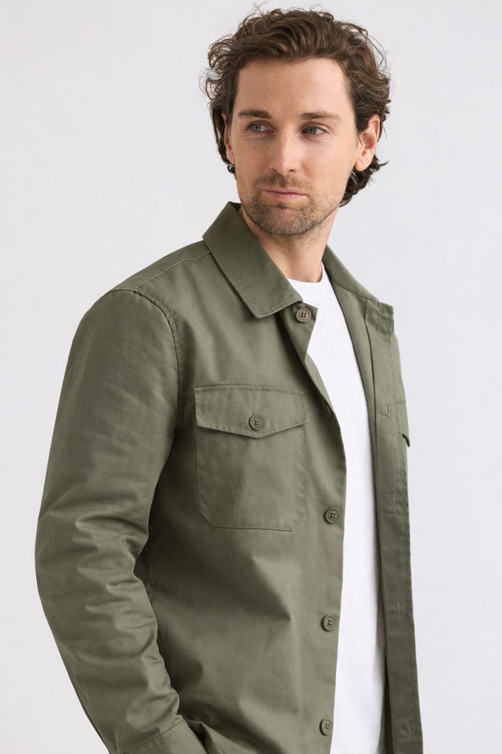 Chemise de ville olive