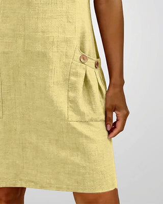 Robe en coton avec fermeture éclair