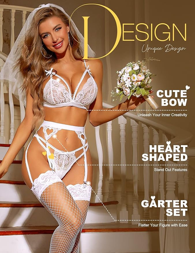 VANESSA – Ensemble de lingerie sexy avec porte-jarretelles