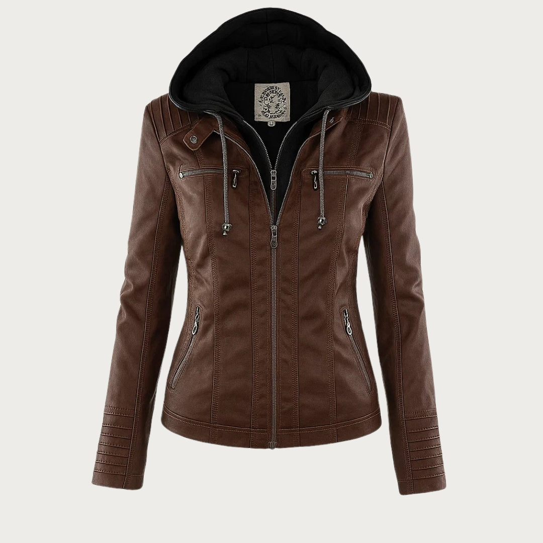 Flavia | Veste en Cuir Robuste et Élégante