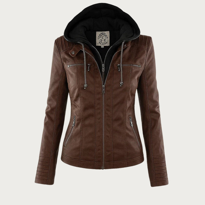 Flavia | Veste en Cuir Robuste et Élégante