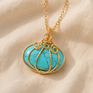 Sirène Antique – Collier Doré Avec Pendentif Fait Main