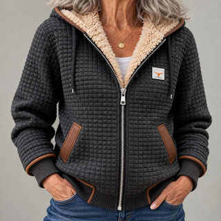 Sandra | Veste à Capuche Matelassée en Sherpa