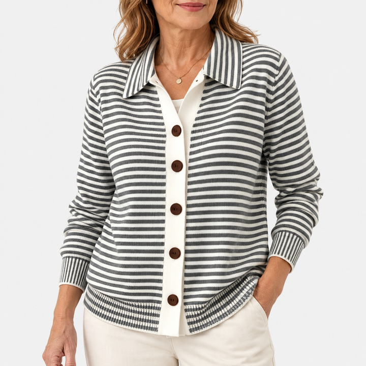 Juliète | Cardigan Rayé Confortable