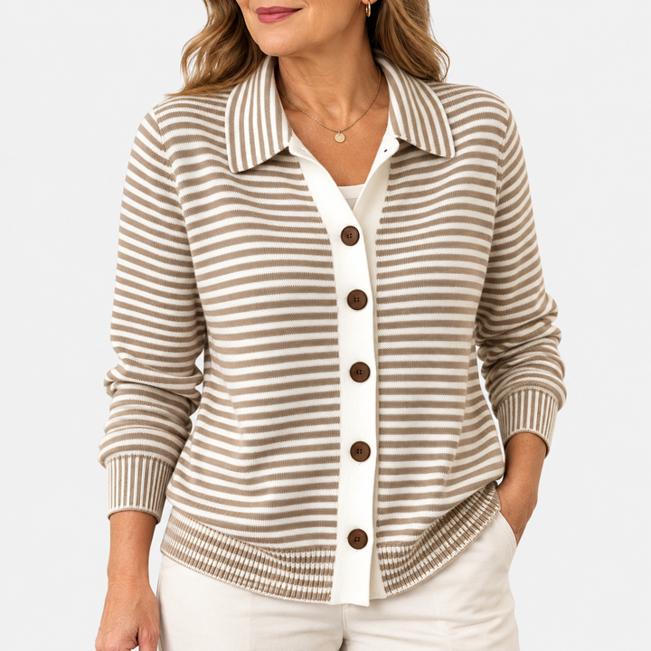 Juliète | Cardigan Rayé Confortable