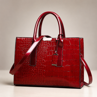 Sac fourre-tout structuré en croco embossé Sterling