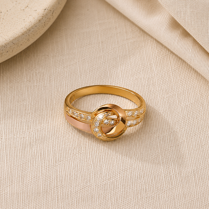 Bague en Cristal Infini Doré