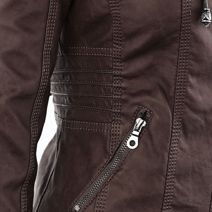 Flavia | Veste en Cuir Robuste et Élégante