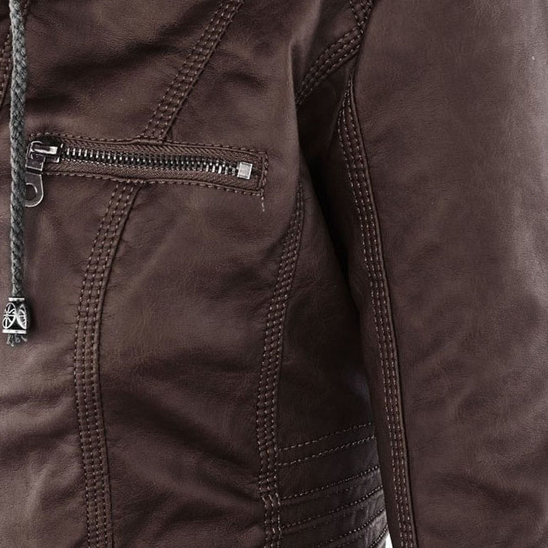 Flavia | Veste en Cuir Robuste et Élégante