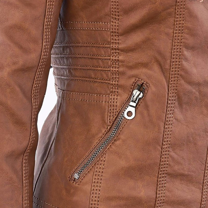 Flavia | Veste en Cuir Robuste et Élégante