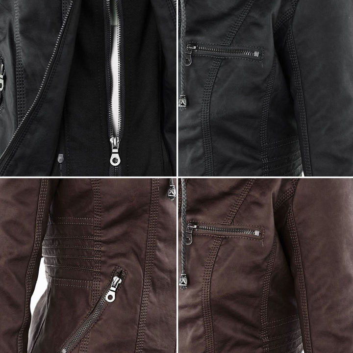 Flavia | Veste en Cuir Robuste et Élégante