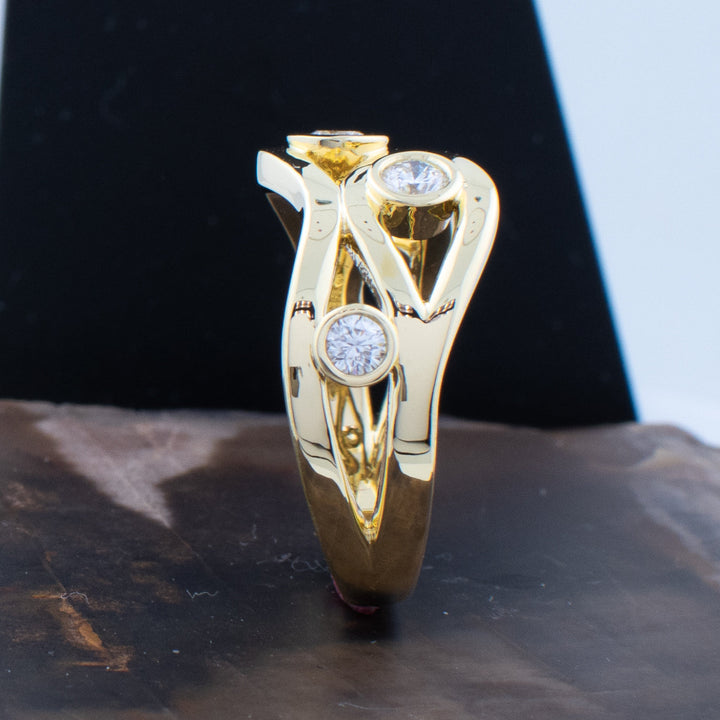 Bague Classique en Cristaux Vintage