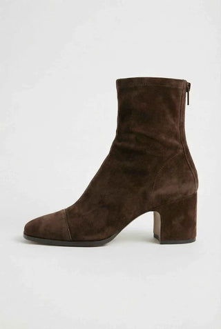 Nora | Bottines en daim à bout carré