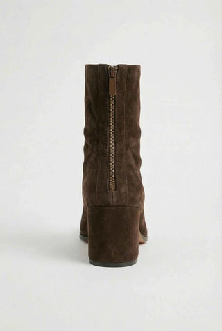 Nora | Bottines en daim à bout carré