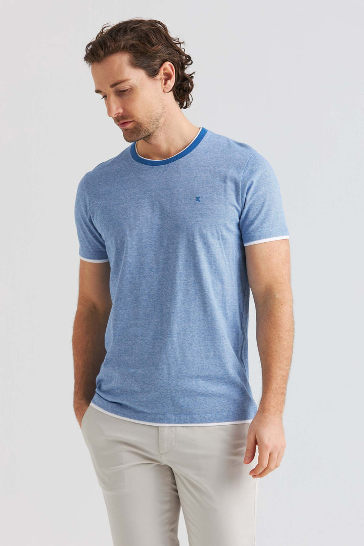 T-shirt Rayé Bleu Clair