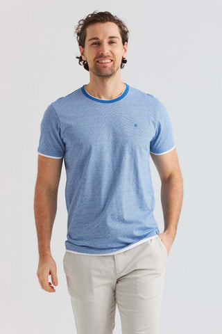 T-shirt Rayé Bleu Clair