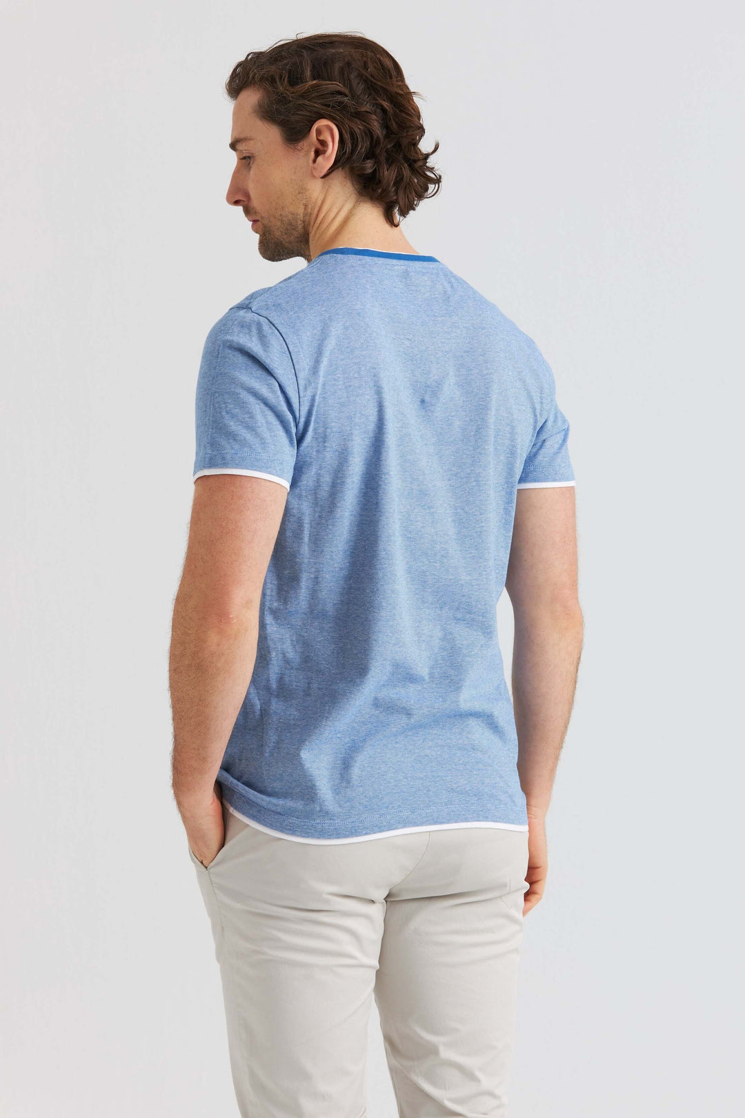 T-shirt Rayé Bleu Clair