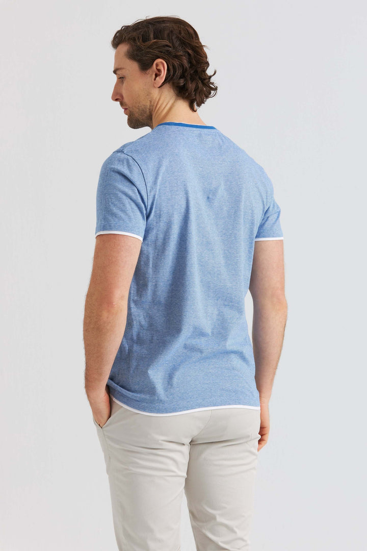 T-shirt Rayé Bleu Clair