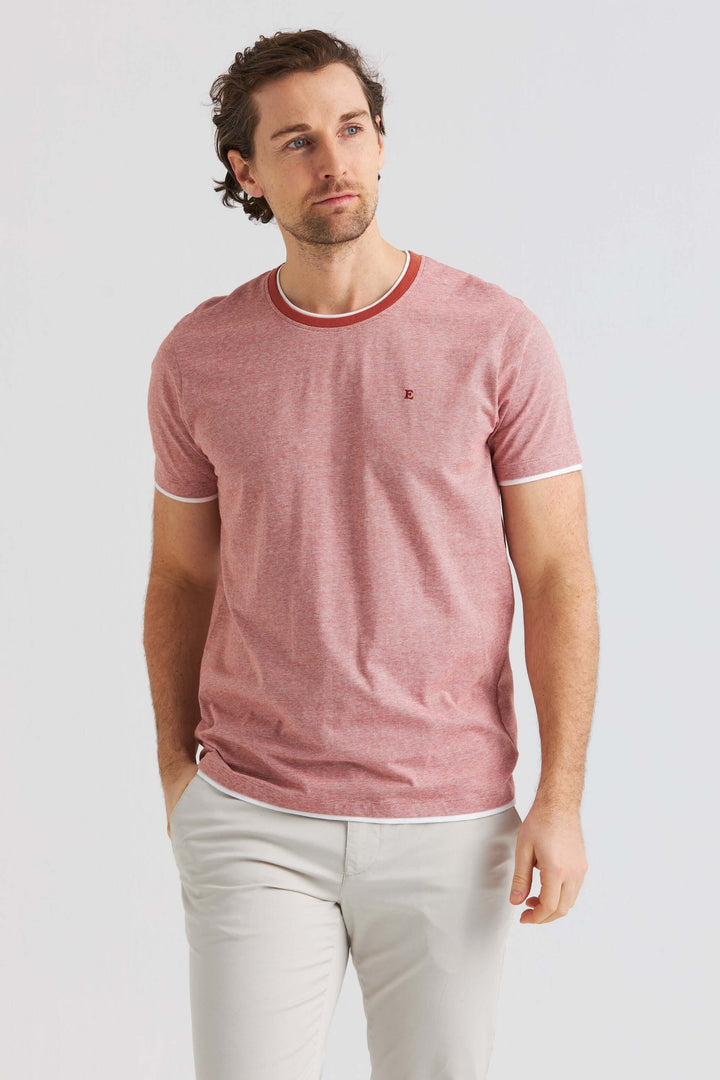 T-shirt Rayé Rouge