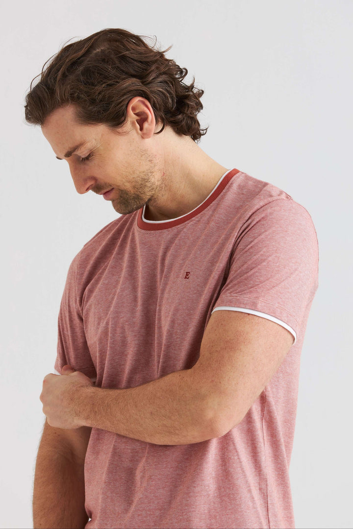 T-shirt Rayé Rouge