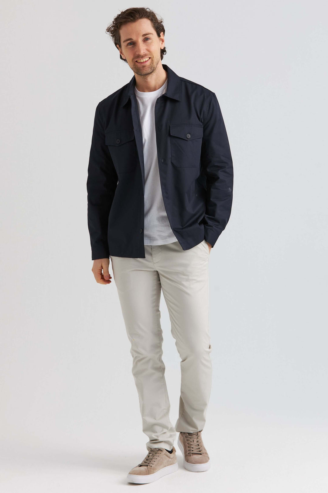 Chemise overshirt City Bleu Marine