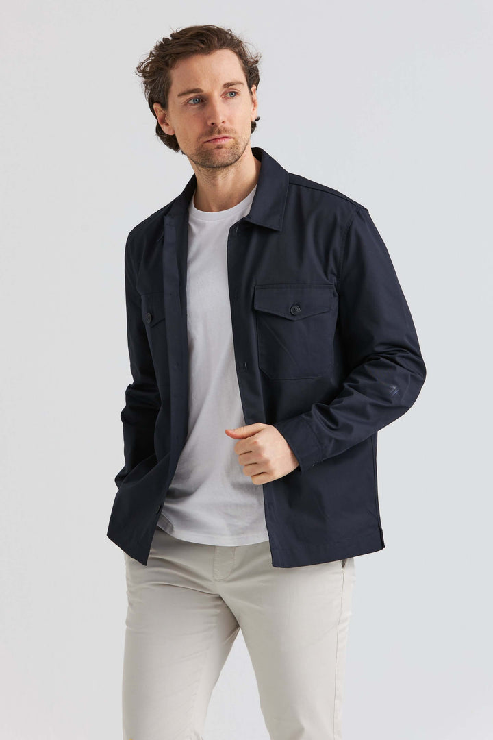 Chemise overshirt City Bleu Marine